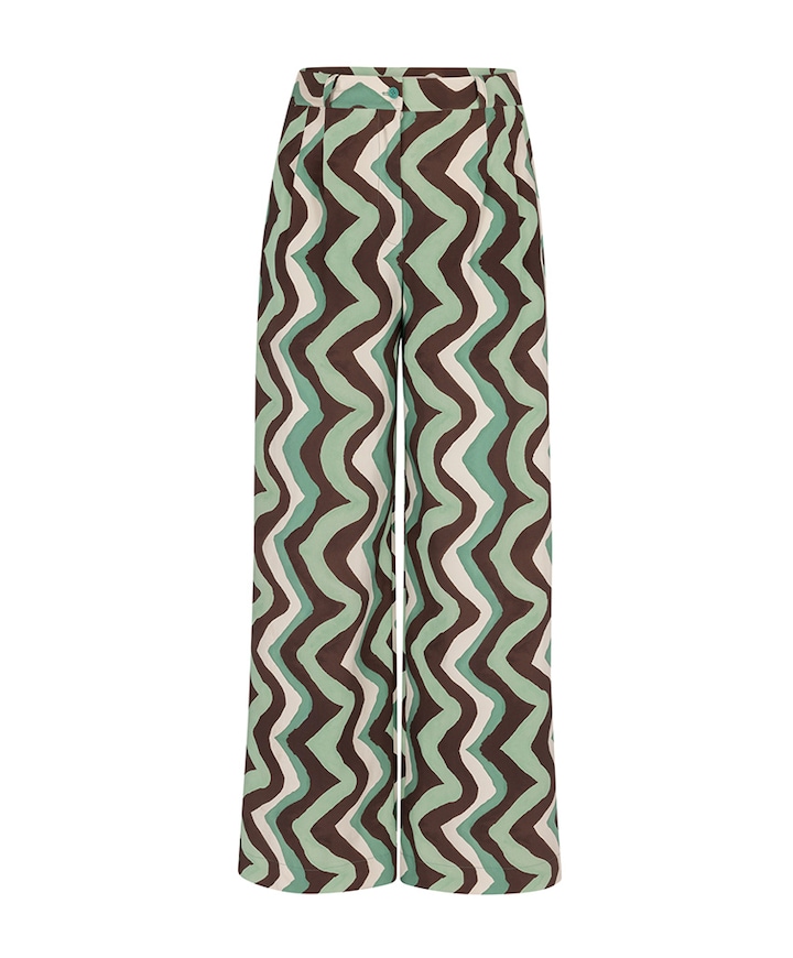 Marilon zigzag dames broek groen