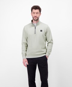 Heren trui met rits grijs