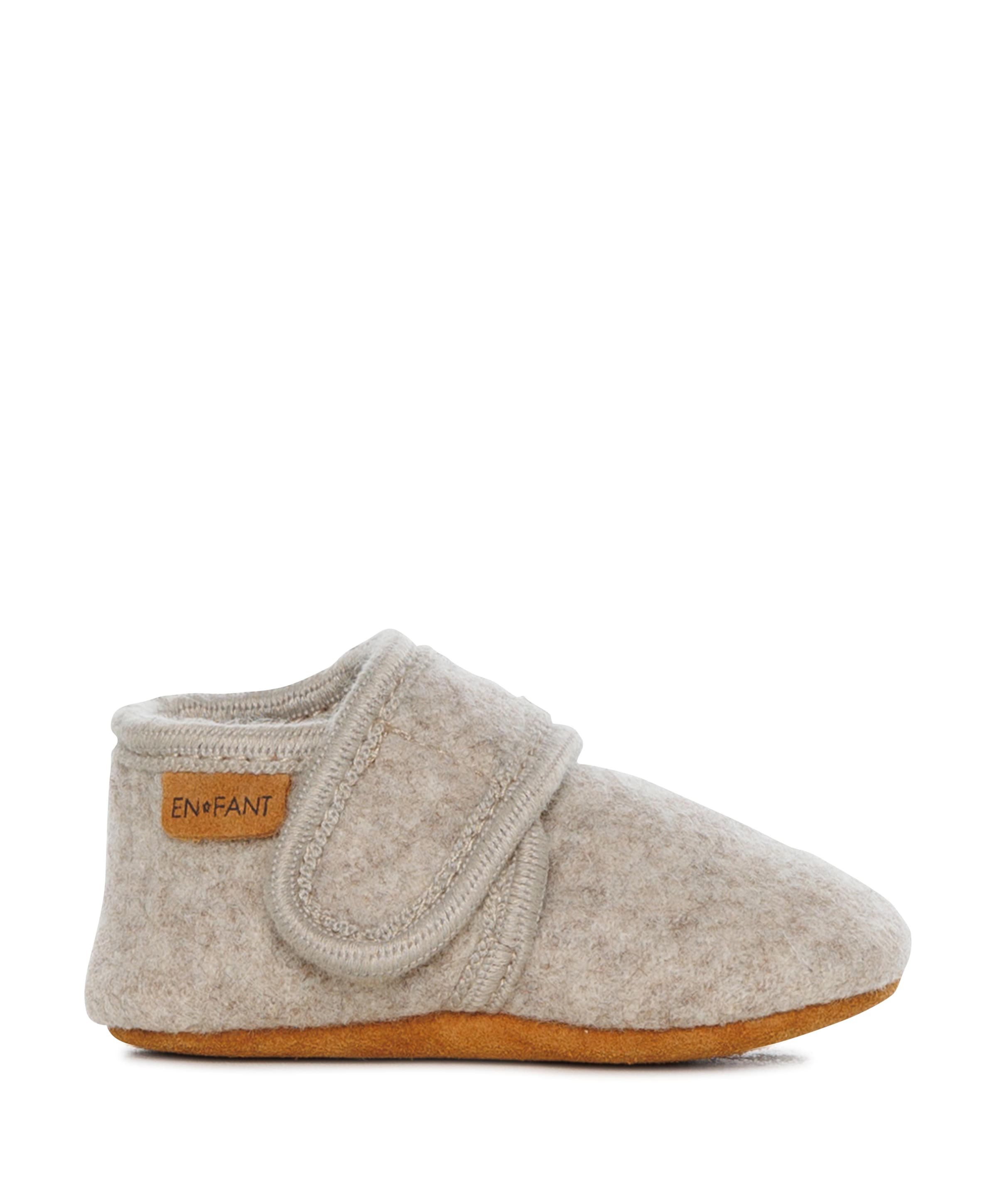 Baby wool pantoffels beige
