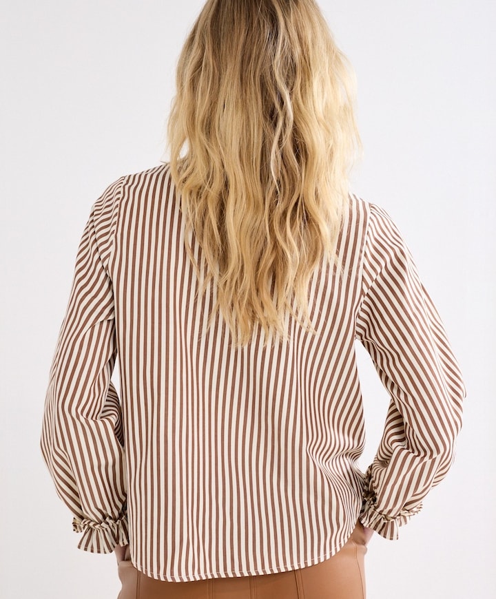 Dames blouse bruin