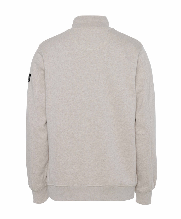 Heren trui met rits beige