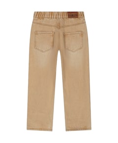 Wide Fit Full Elastic jongens broek beige