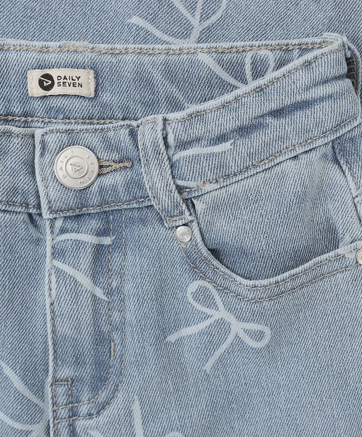 Denim Bow meisjes jeans blauw