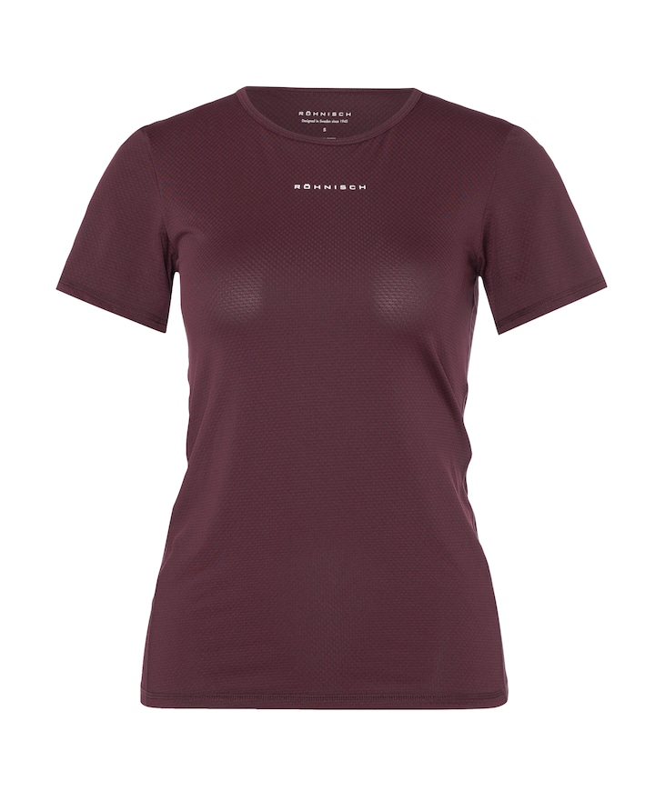 Dames t-shirt bordeaux
