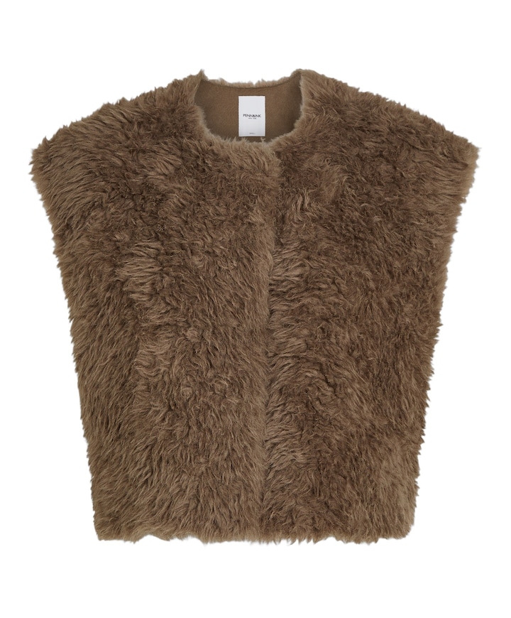 Dames gilet bruin