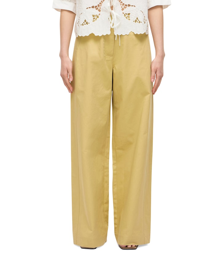ROUPETRA RW F/L BARREL TROUSER dames broek beige