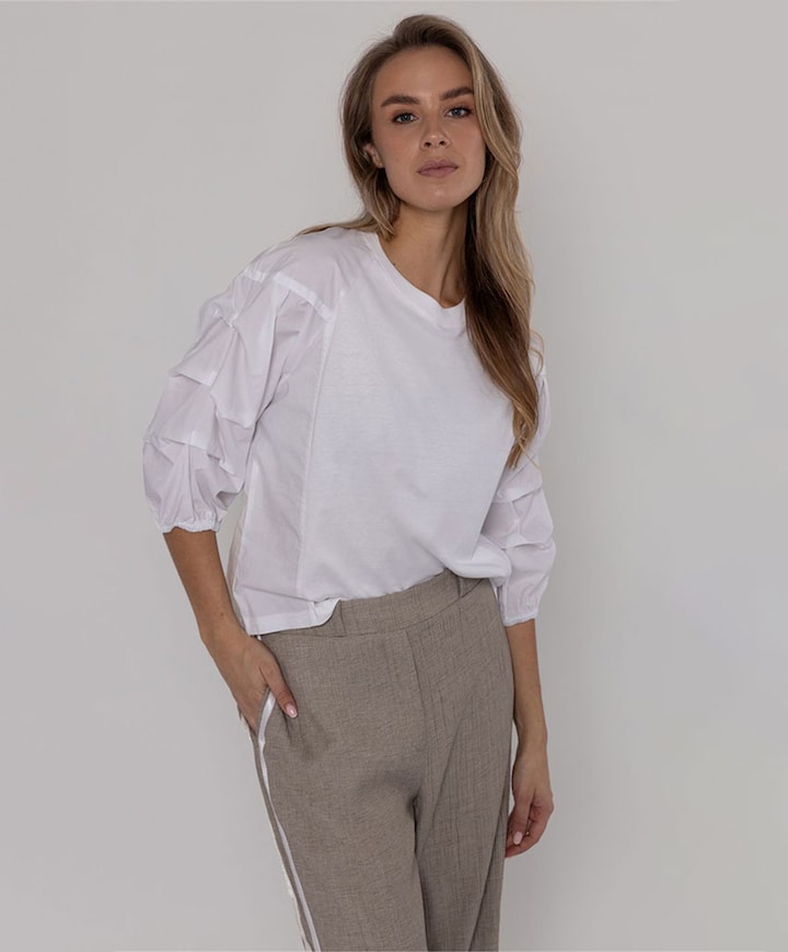 Dames longsleeve wit