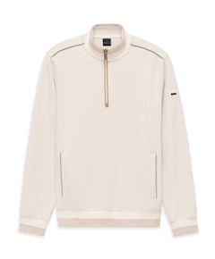 Heren trui met rits ecru