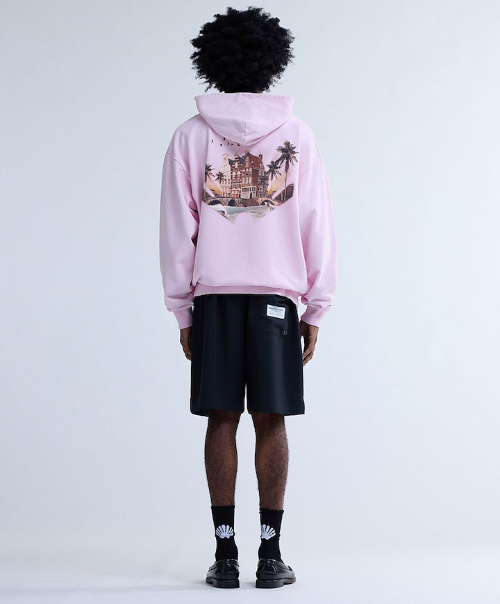 Heren hoodie roze