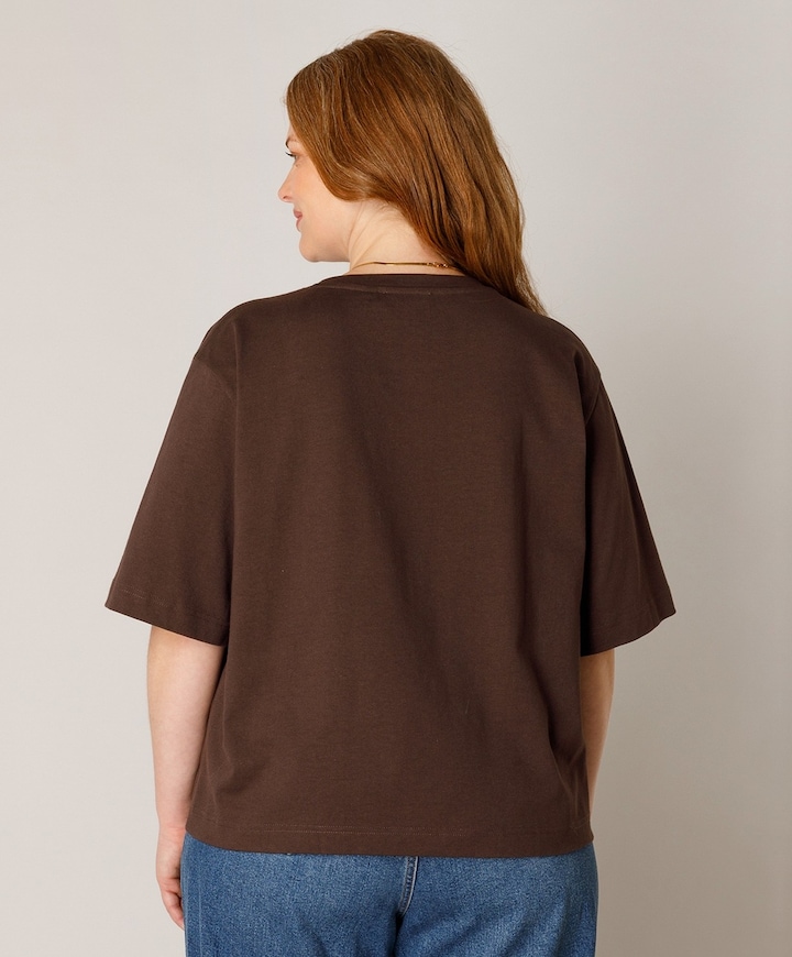Dames T-shirt bruin