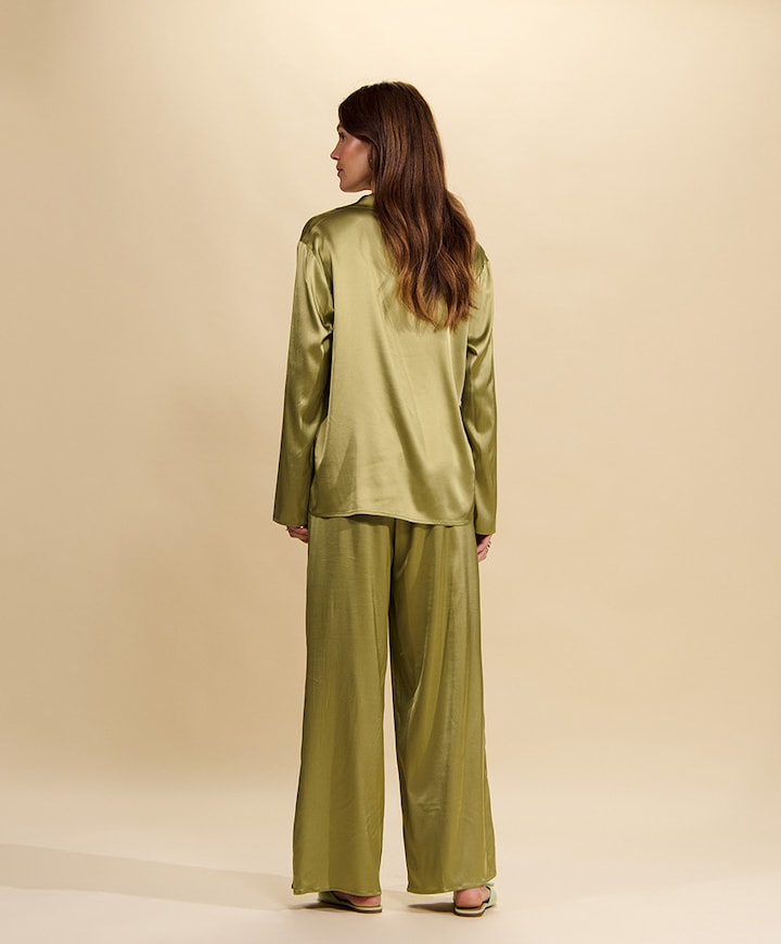 Dames pyjamatop groen