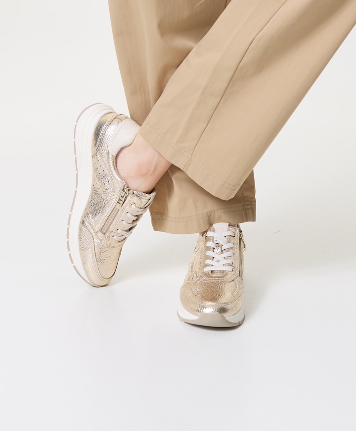 Women Lace-up dames sneakers goud