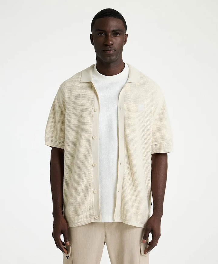 Heren overshirt ecru