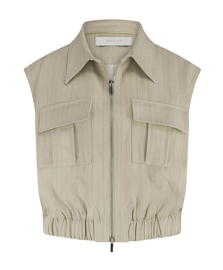 Dames gilet beige