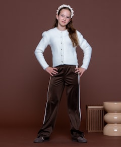 Trackpants meisjes broek bruin