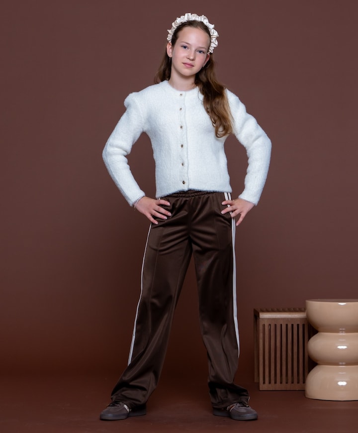 Trackpants meisjes broek bruin
