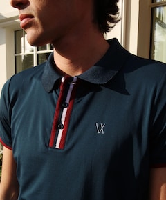 Heren polo blauw