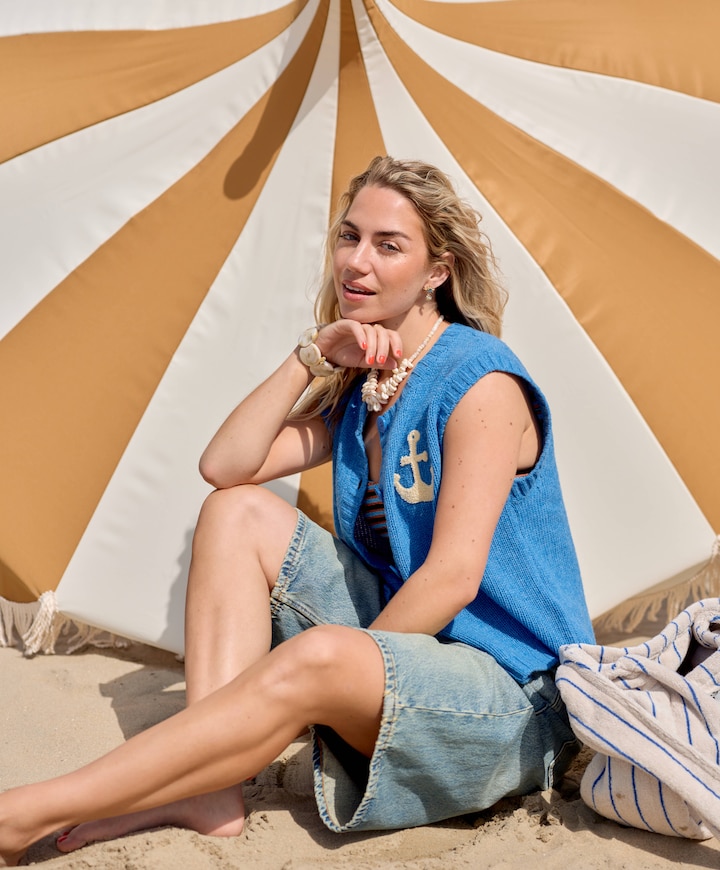 Dames bikinitop blauw