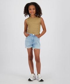 Paramaribo Crafted meisjes korte broek blauw