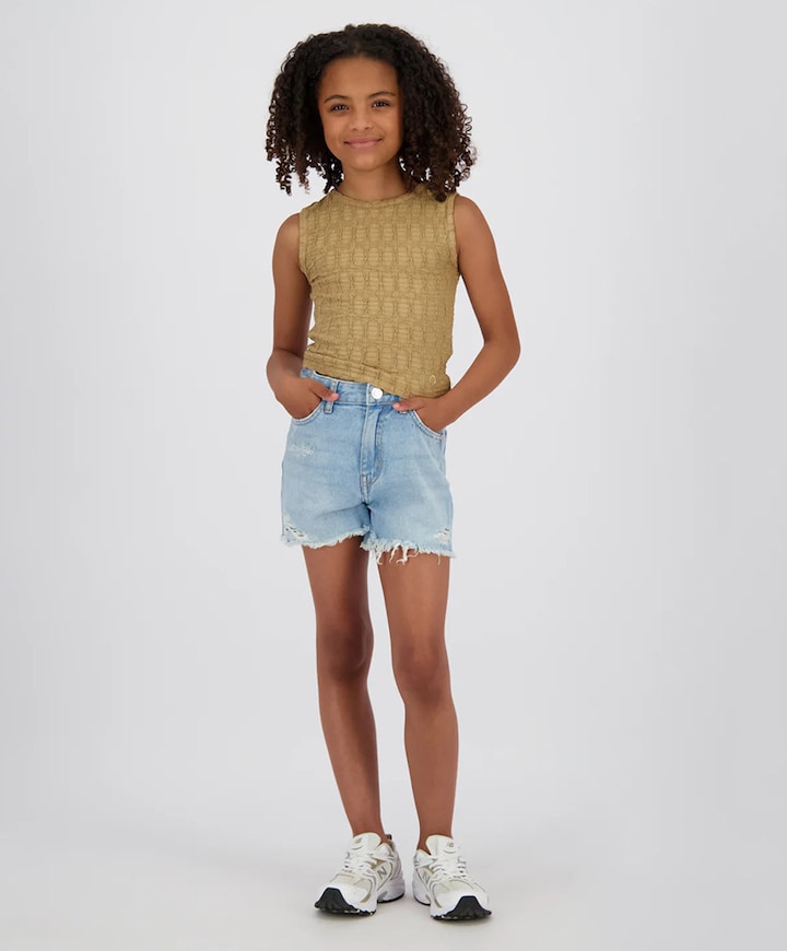 Paramaribo Crafted meisjes korte broek blauw