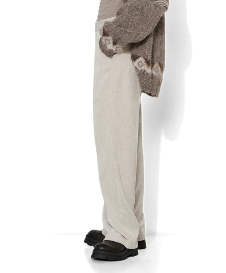 Mara Wide Leg Casual dames broek ecru