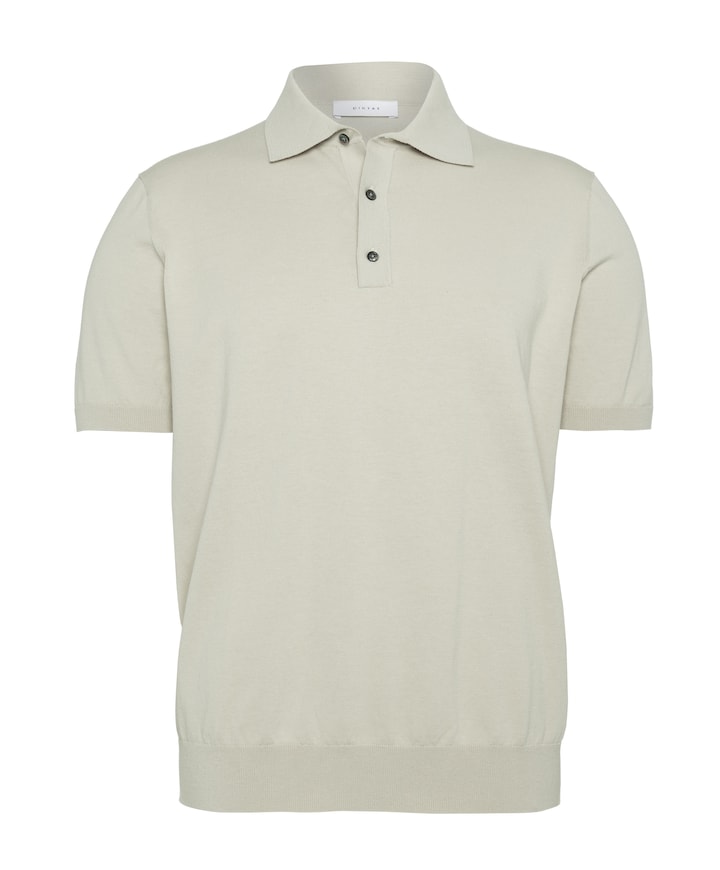 Heren polo beige