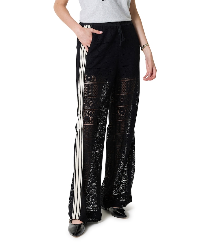 Utopia Lace Tie broek zwart