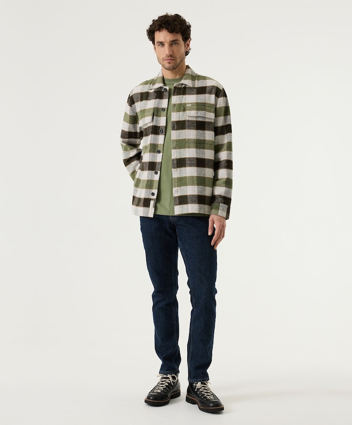 Heren overshirt bruin