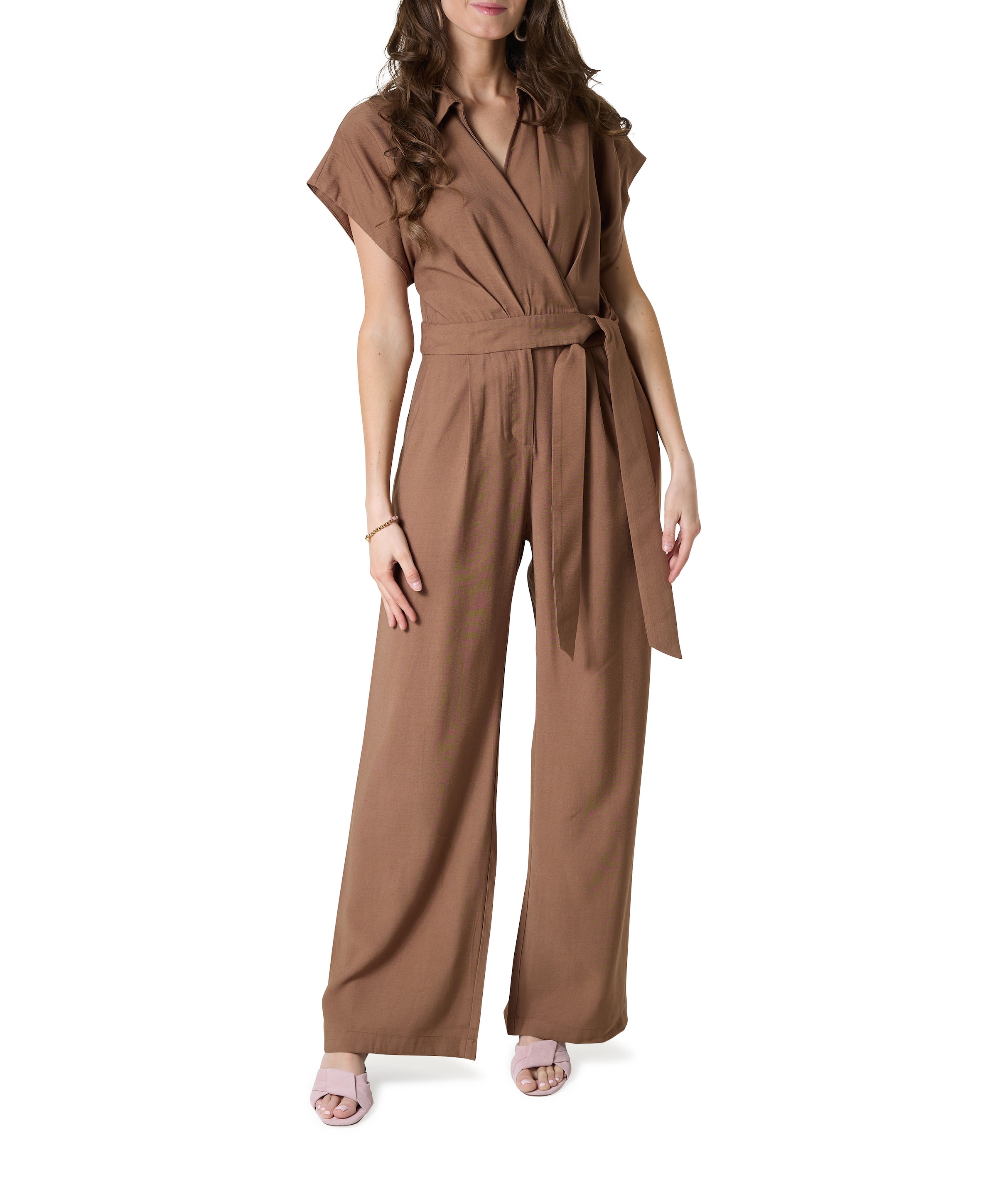 dames jumpsuit beige