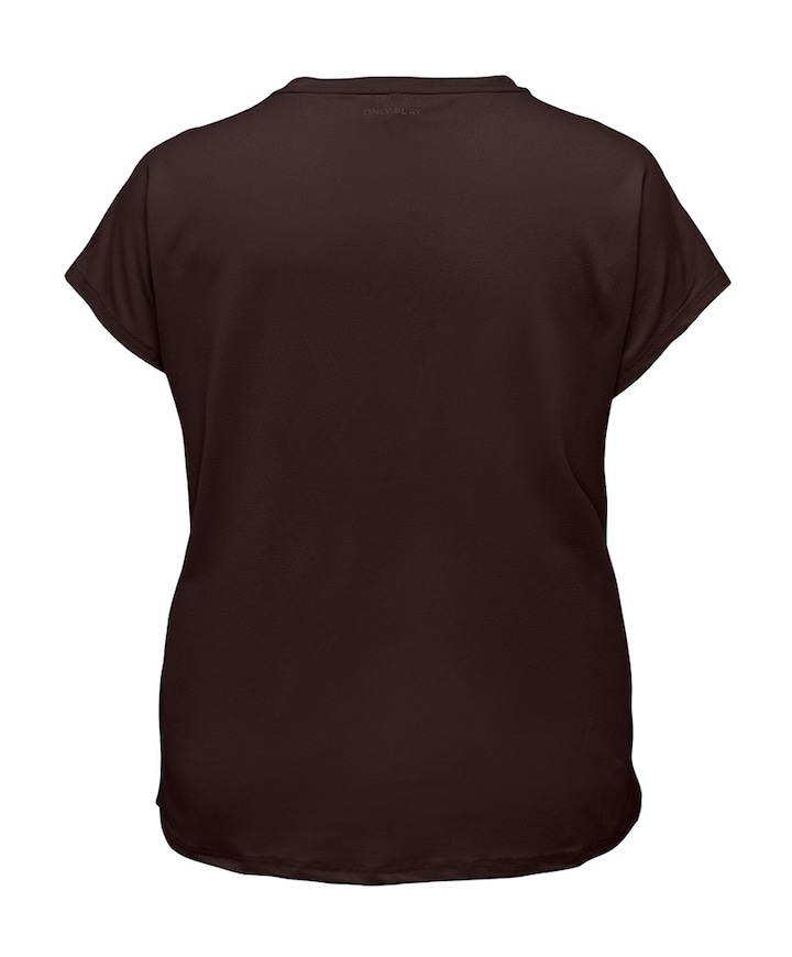 Dames plussize t-shirt bruin