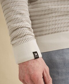 Heren trui met rits ecru