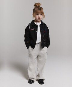 Wide leg meisjes broek grijs