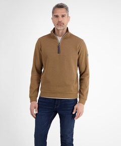 Trui met rits bruin