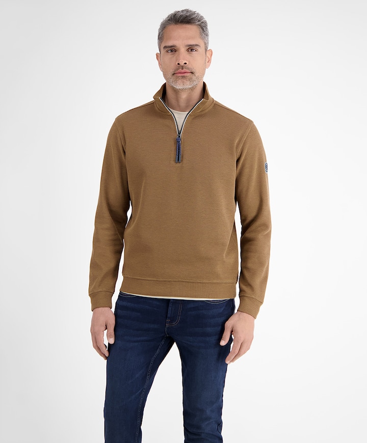 Trui met rits bruin