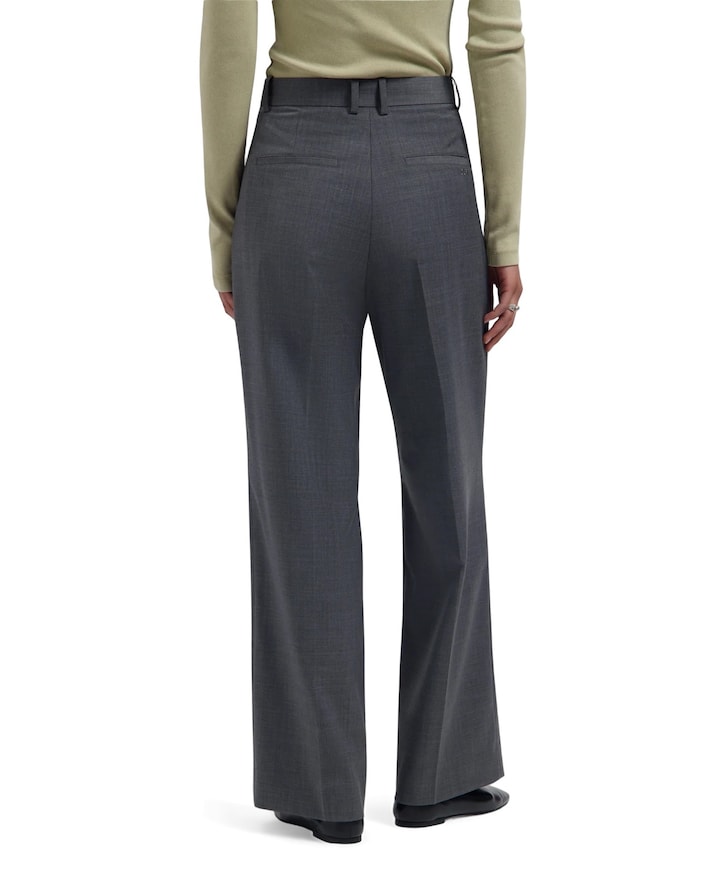Wool Tailored dames broek grijs