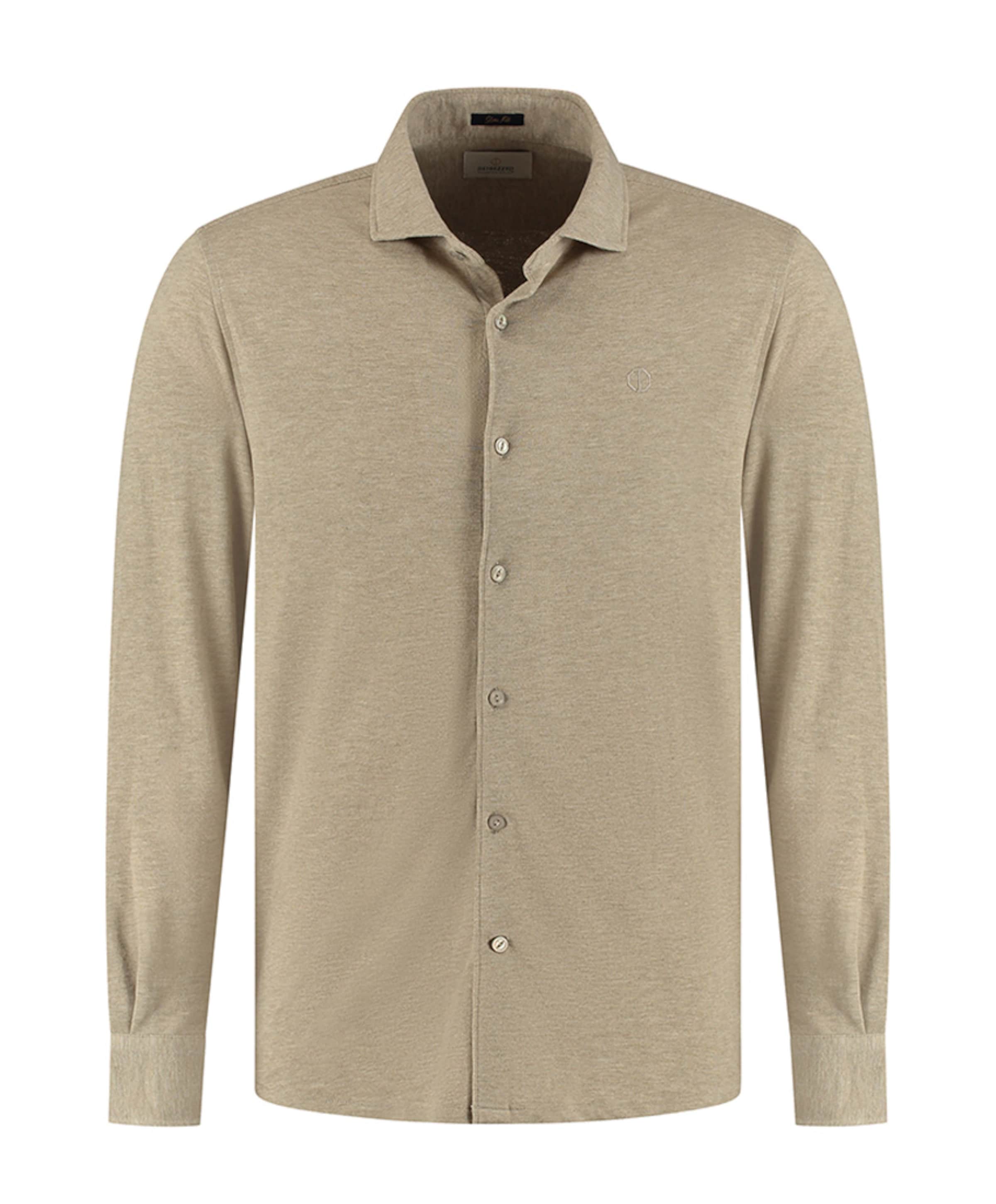 Heren overhemd lange mouw groen