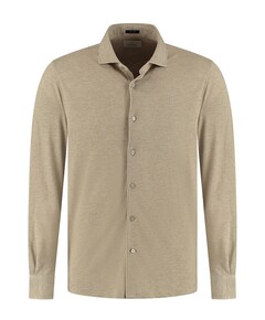 Heren overhemd lange mouw groen
