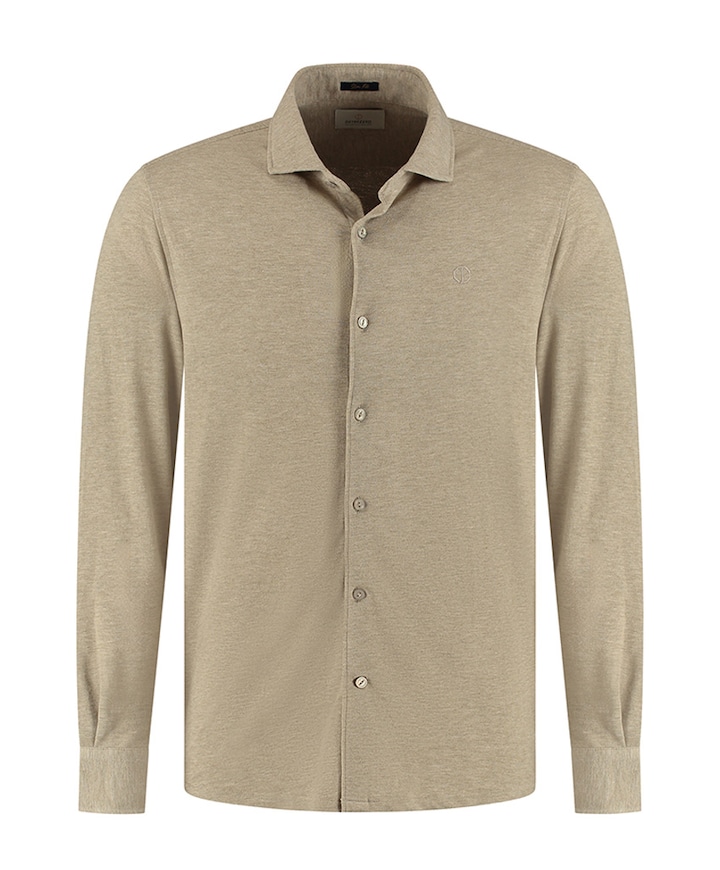 Heren overhemd lange mouw groen