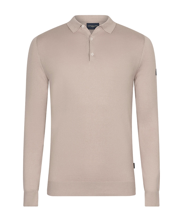 Heren polo beige