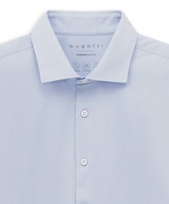 Heren overhemd lange mouw blauw