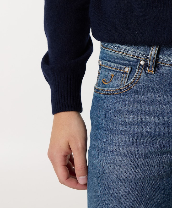 Nick Slim 5 Pocket jeans blauw