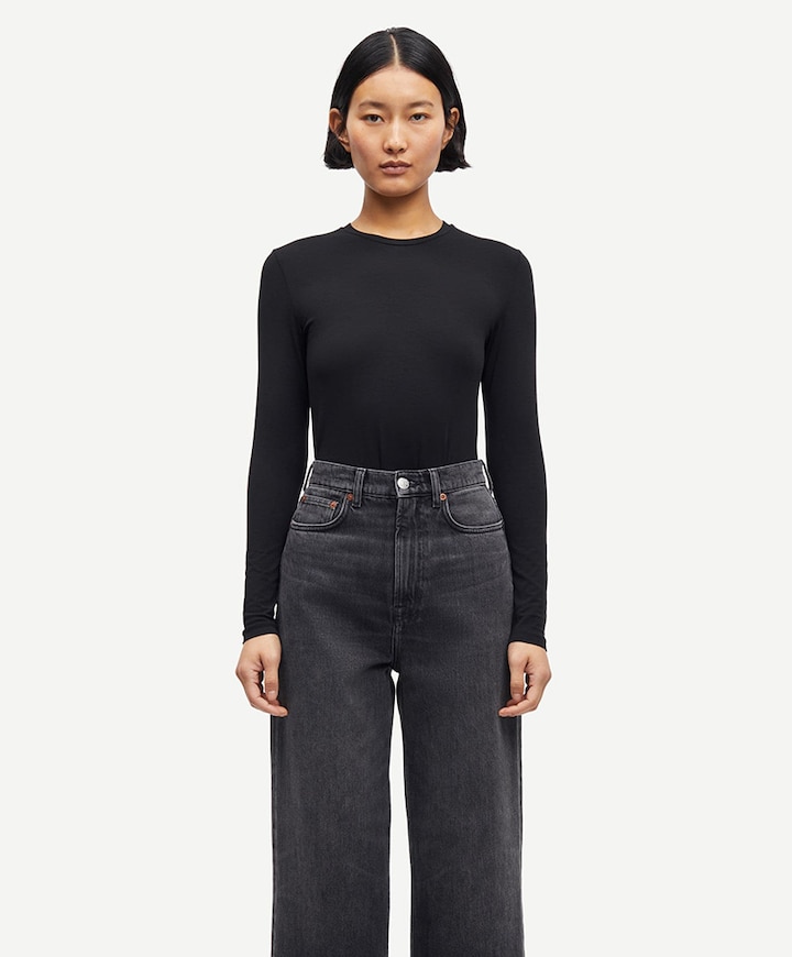 Dames longsleeve zwart