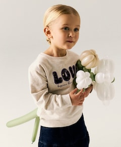 Meisjes sweater beige