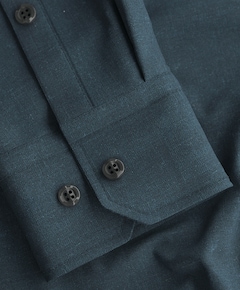 Heren overhemd lange mouw blauw