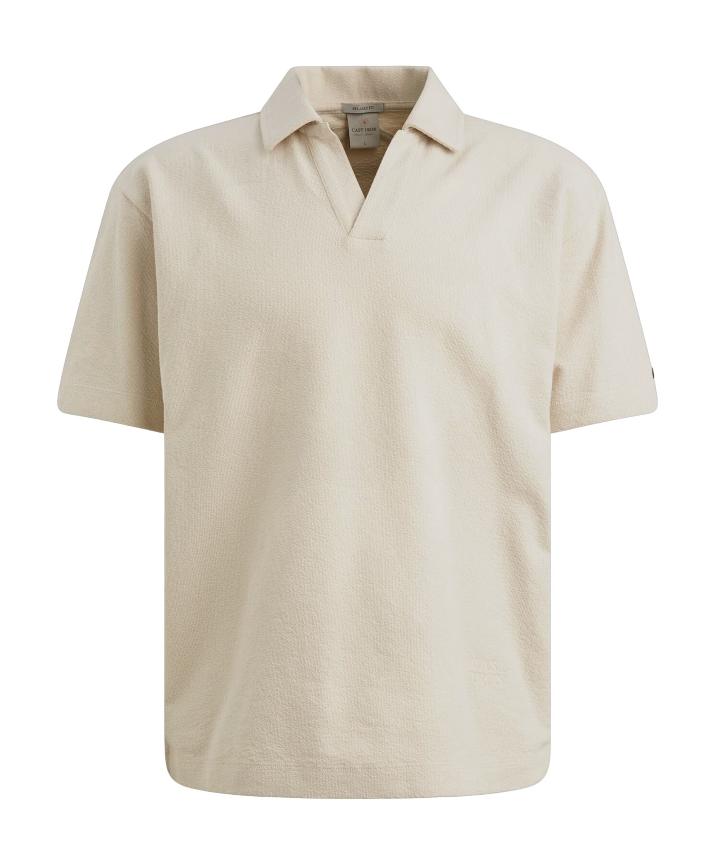 Heren polo beige