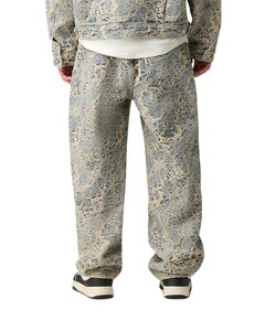 Jacquard heren jeans blauw