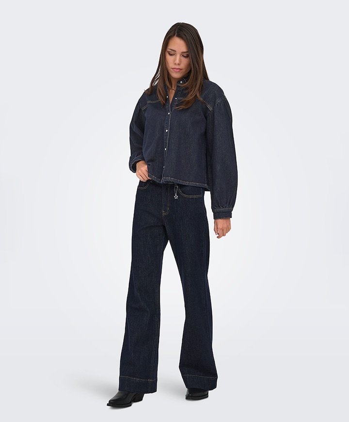 Dames blouse blauw