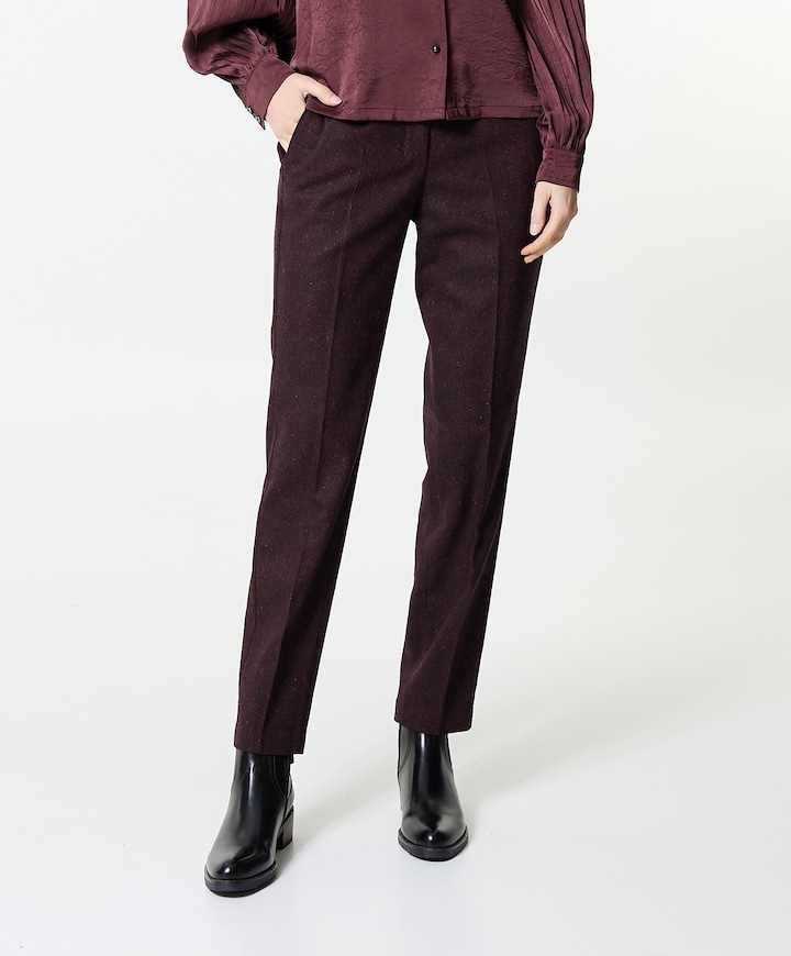 Zigarette Straight dames broek bordeaux