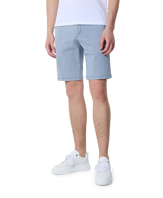 Flat Front korte broek blauw