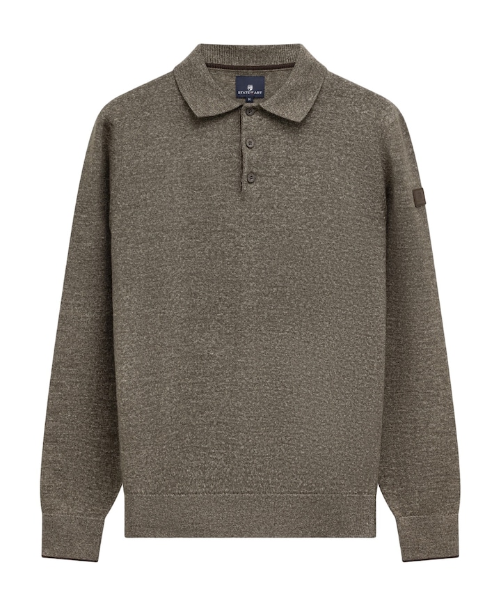 Heren polo bruin